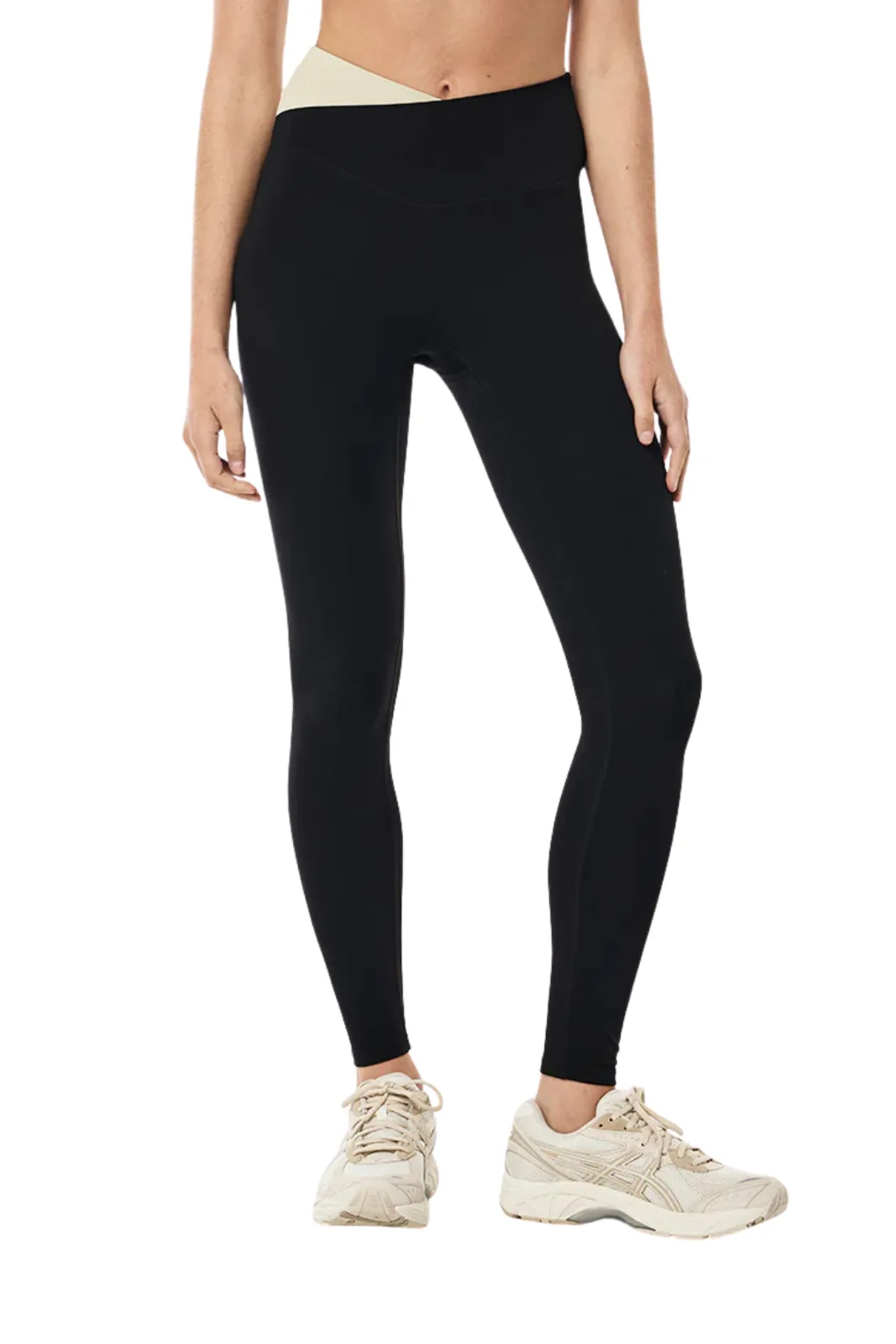 Wander F/L Legging, Black/Biscuit Eco Friendly Blend