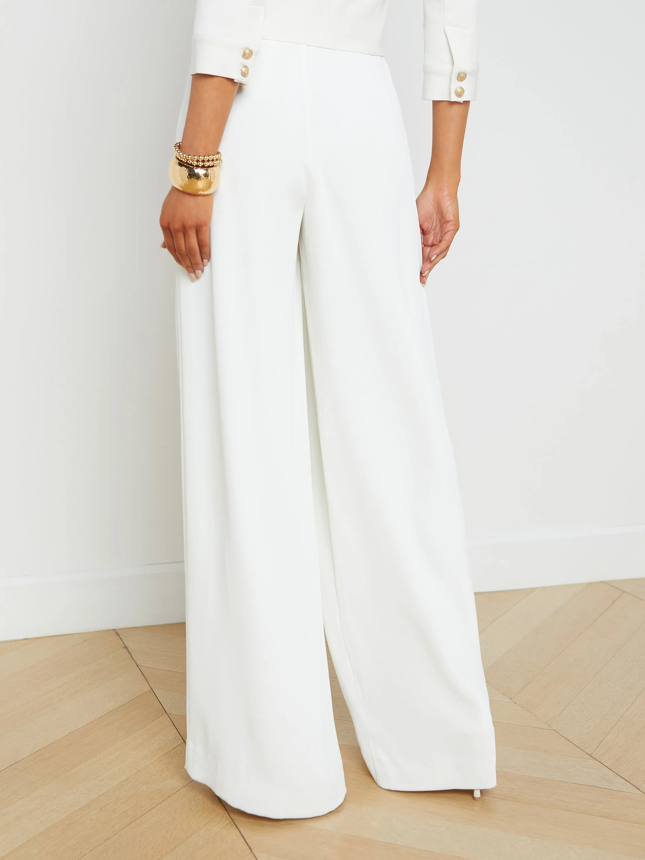 Nova Pleated Wide-Leg Pant Windproof Design