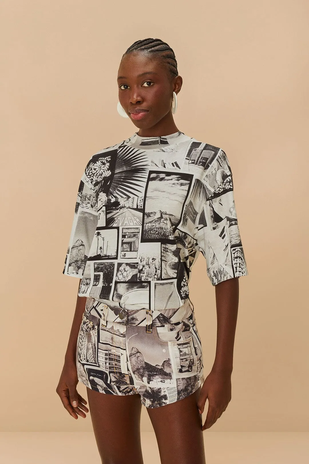 Multicolor Rio Noir T-Shirt petite size