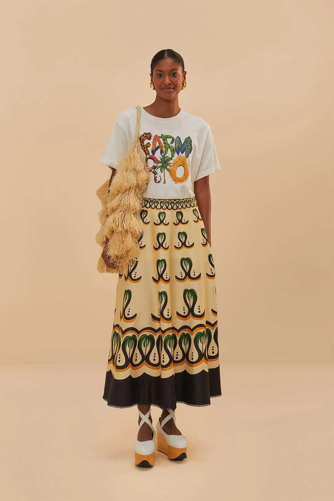 Off-White Farm Rio Wild Relaxed T-Shirt Sleek Performance Fit