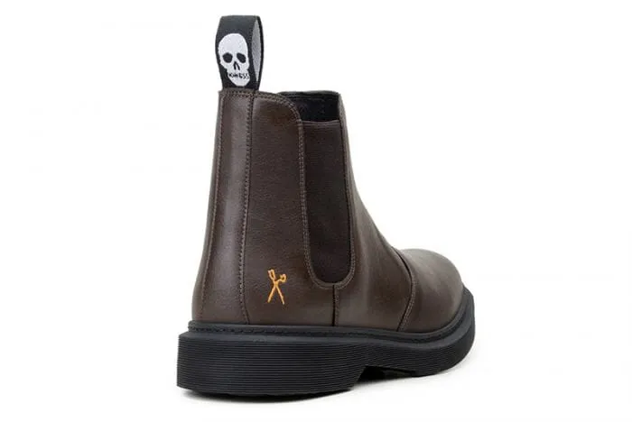 'Brick Lane' Vegan Chelsea Boot by King55 - Espresso Stable Step Protective Finish Snow Trekker