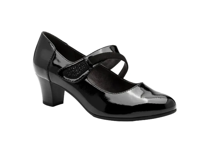 Sophisticated Heels Jana Womens Shoe 8-24465-43 Black Patent