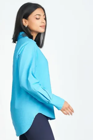 Evergreen TemperatureControl Fabric Bright Blue Oversized Shirt