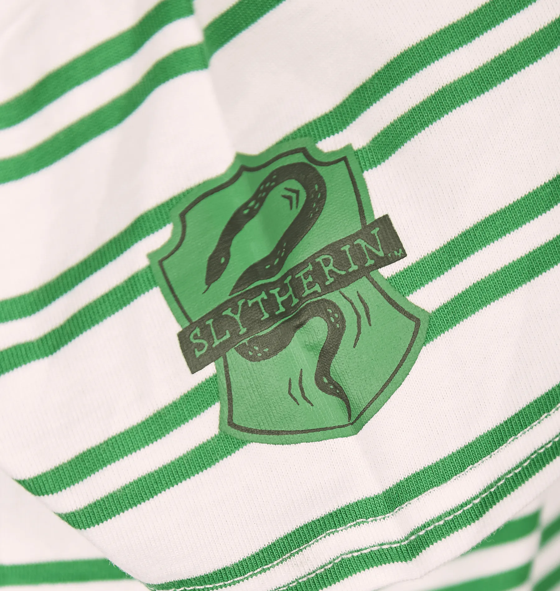 Non Restrictive Silhouette Kids Slytherin Striped T-Shirt