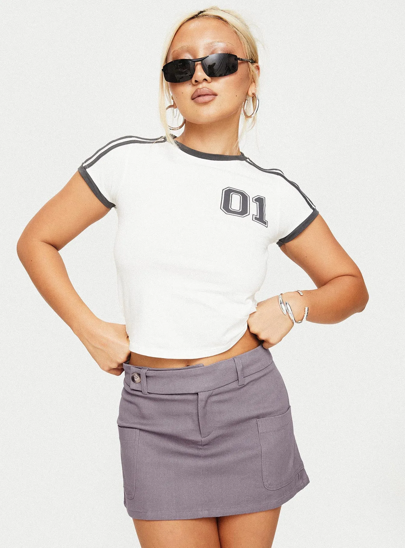 Dance Practice Brinnley Mini Skirt Grey