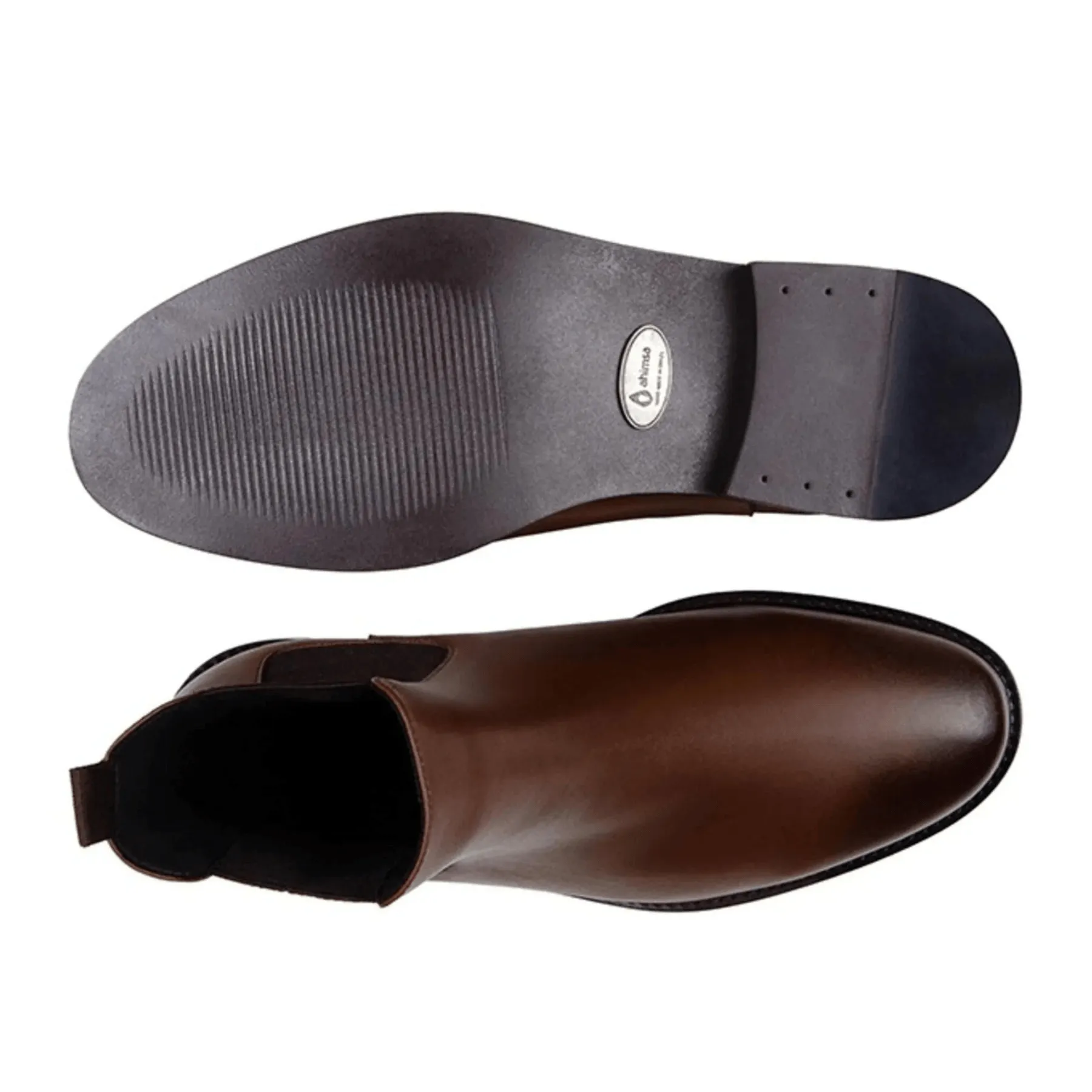 'Dylan' Unisex Chelsea vegan boots by Ahimsa - cognac Multi Season Compression Resistant Collar