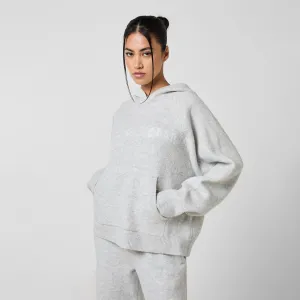 Ventilated Back Panel MachineWashable Knit CLSR Hoodie | Light Grey Marl