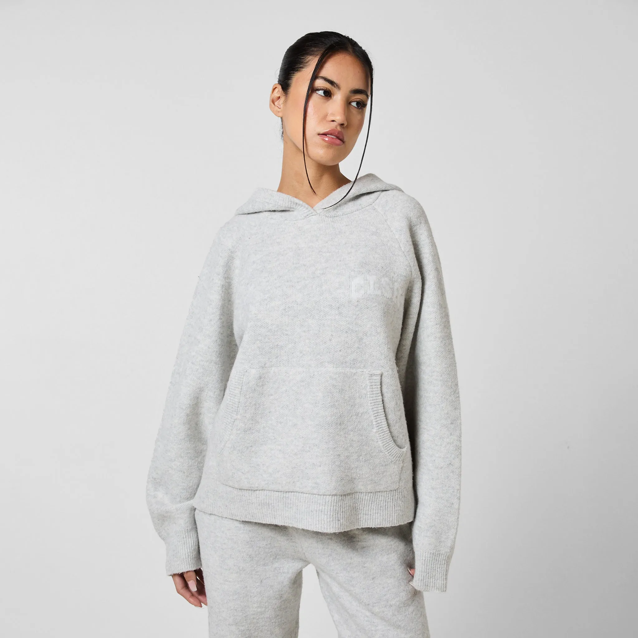 Knit CLSR Hoodie | Light Grey Marl Weather Guard Cool Frame