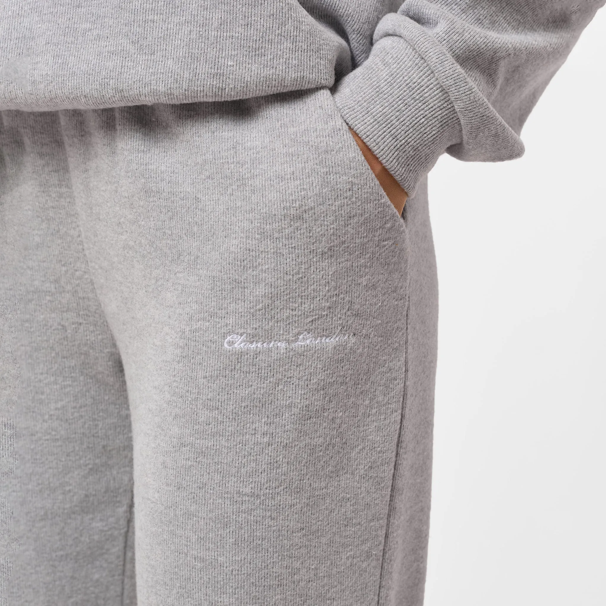 Soft Knit Wide Leg Pant I Grey Marl Jewel tone Light Sweatshirt