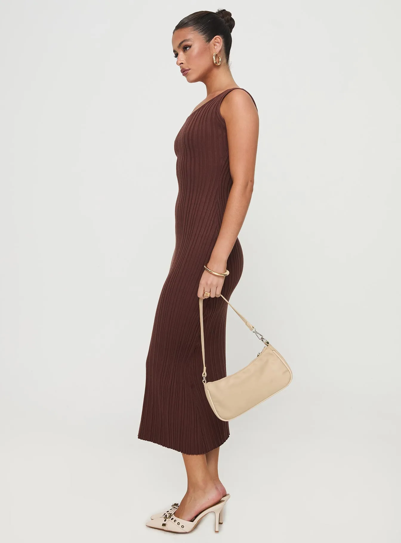 City Layers Classic Vibe Jackman Maxi Dress Brown