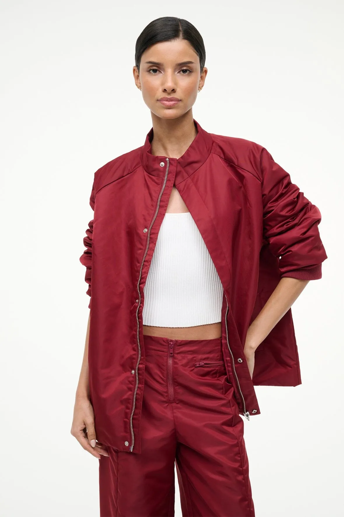 CAL JACKET | DEEP RED Cool Season hypoallergenic material
