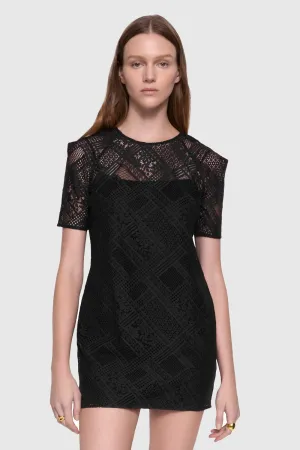 Soft Pleats Cara Lace Short Sleeve Dress