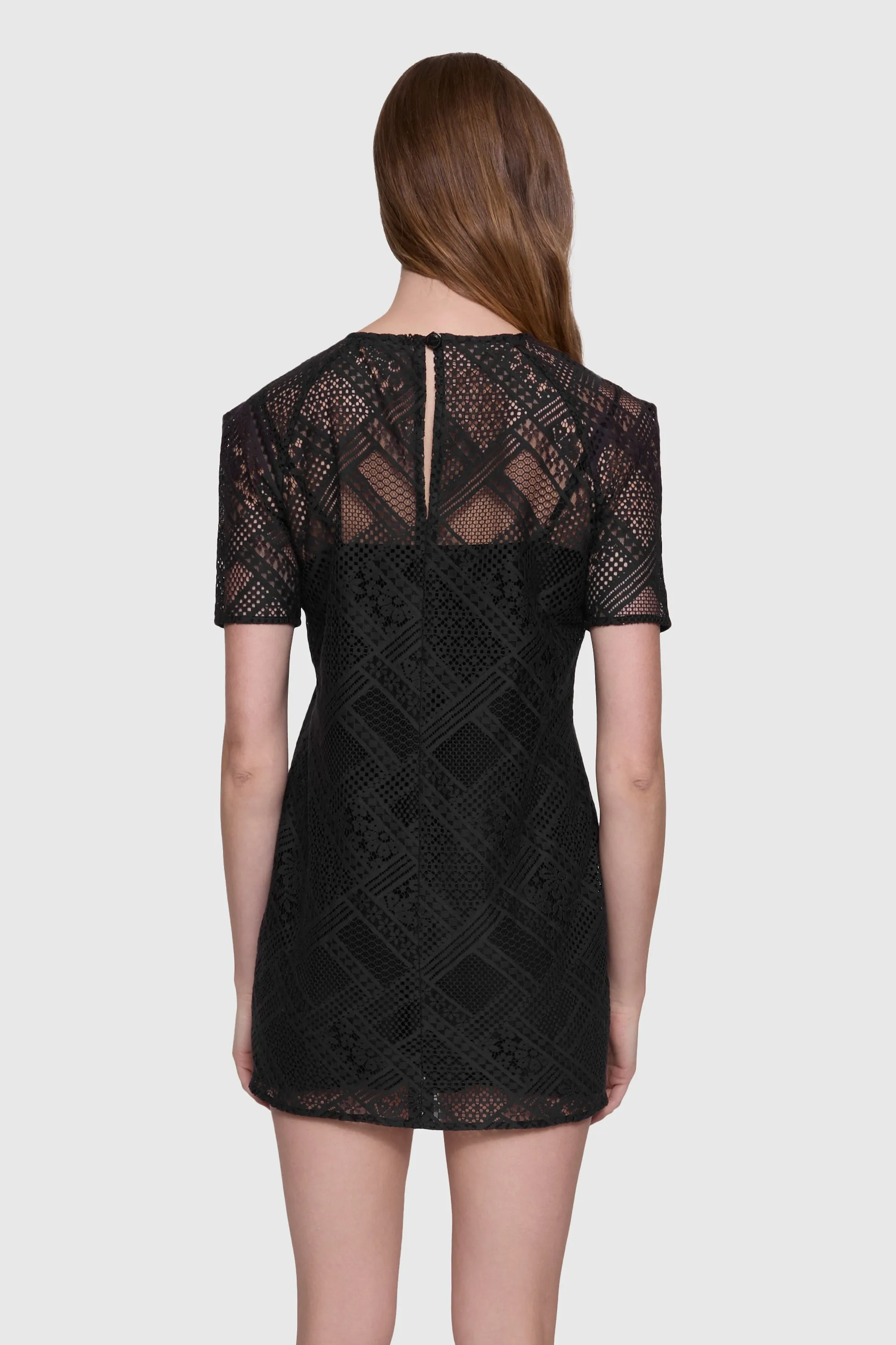 Cara Lace Short Sleeve Dress Cozy Touch Classic A-line design