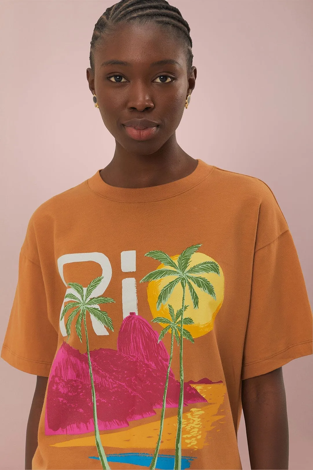 Caramel Rio Organic Cotton Relaxed T-Shirt Everyday apparel