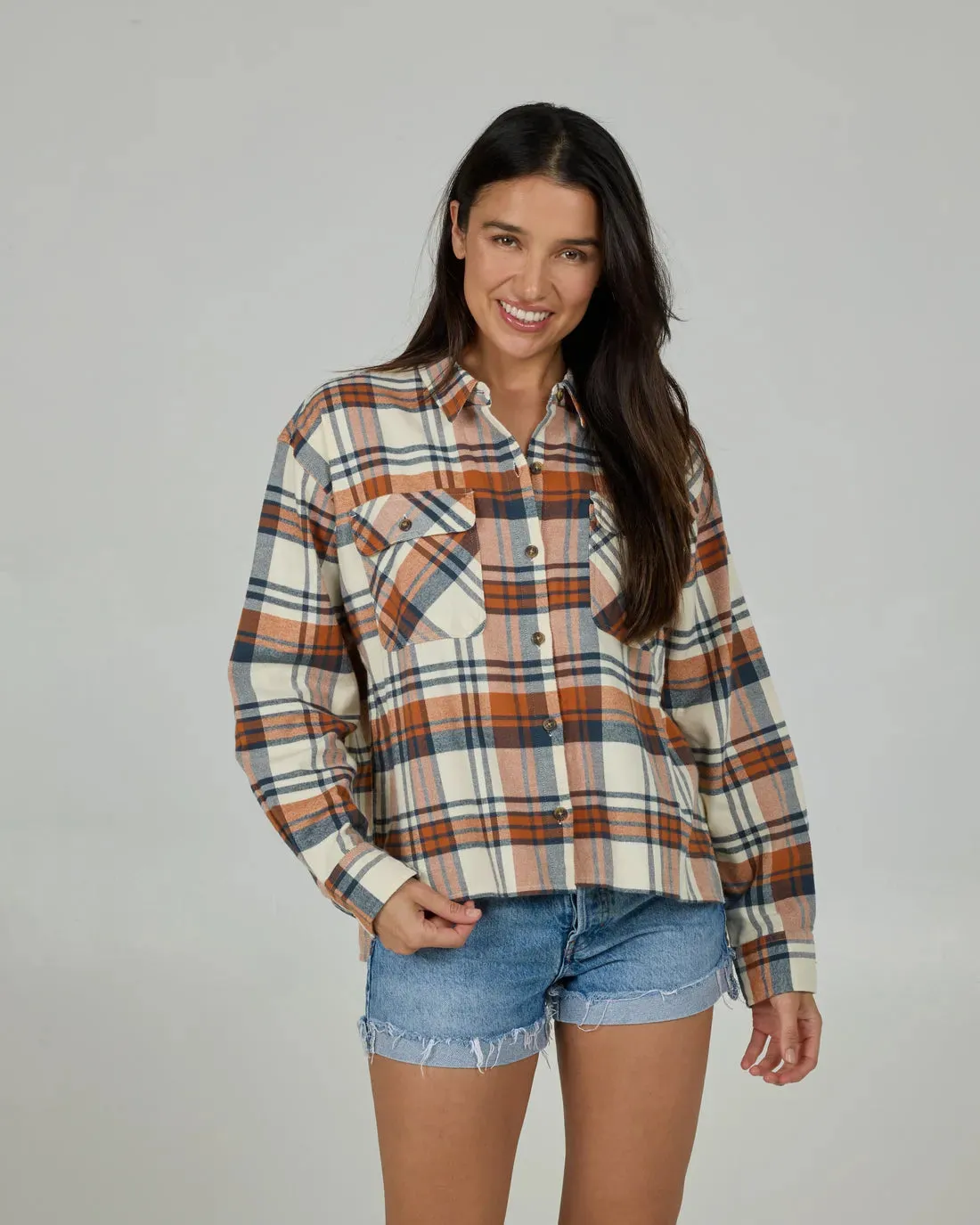 Salty Crew Womens Shirt Nomad Flannel Casual Chic Wear Quality Fabric