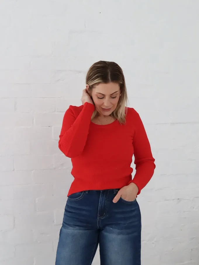 Selma Knit Top - Red City Smart