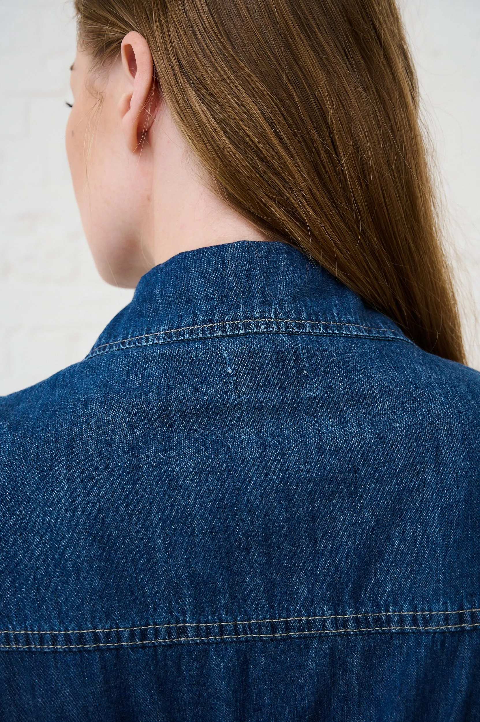 Denim Pin Tuck Shirt Dress Fall Flow