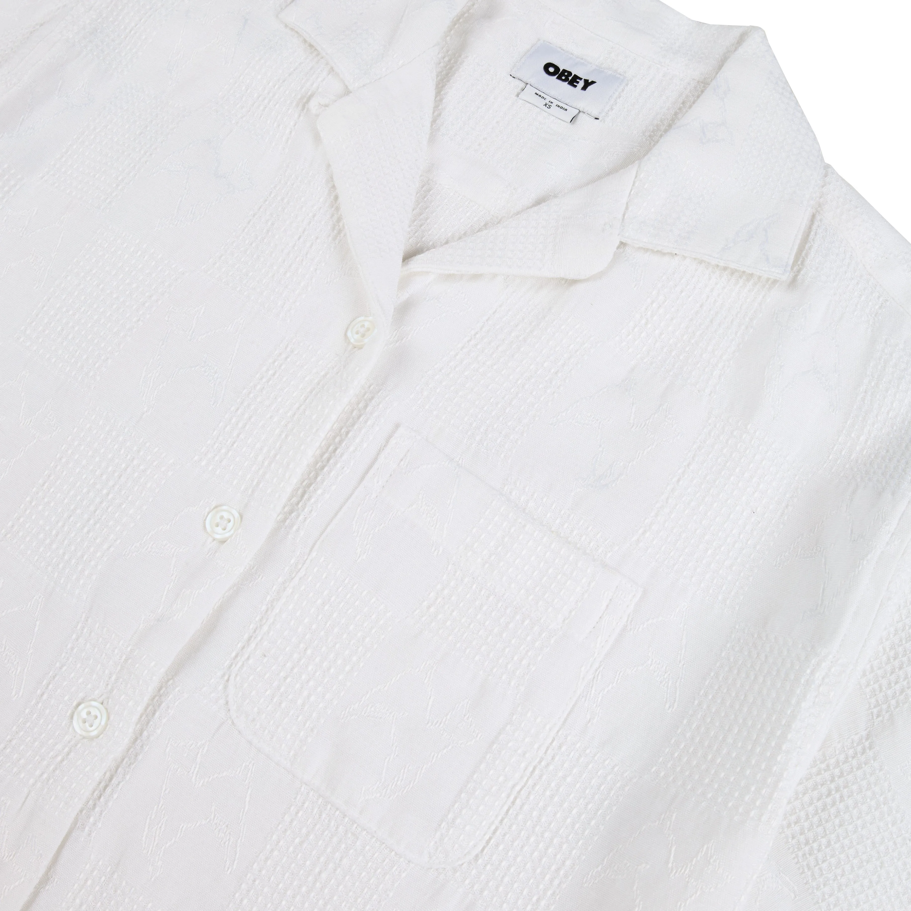 Obey Womens Manor Jacquard White Gentle Glow