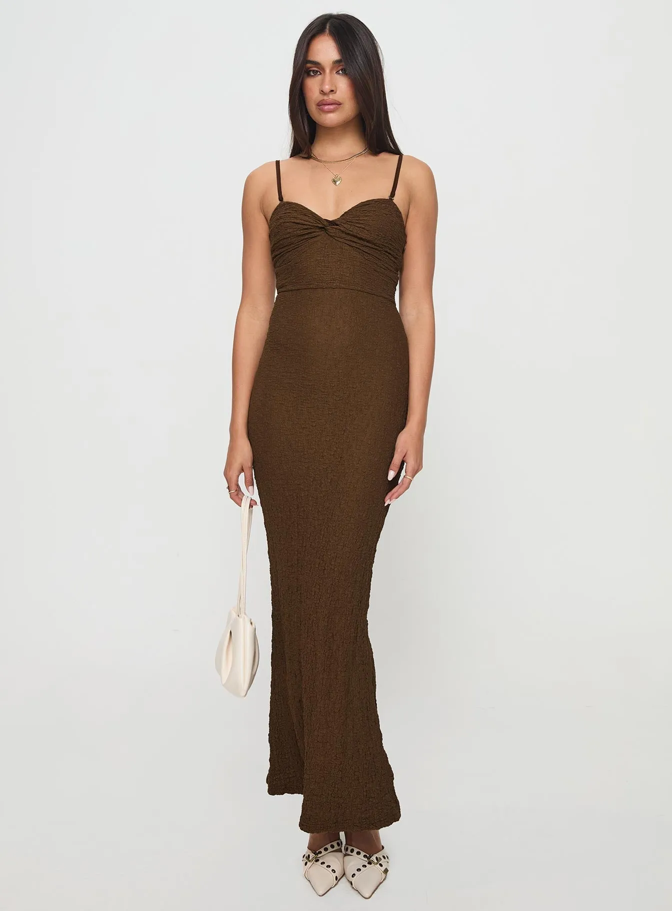 Fresh Style Celie Maxi Dress Chocolate
