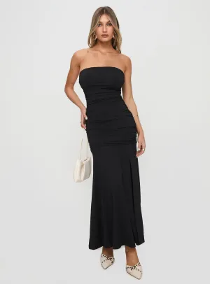 Caymus Strapless Maxi Dress Black Light Comfort