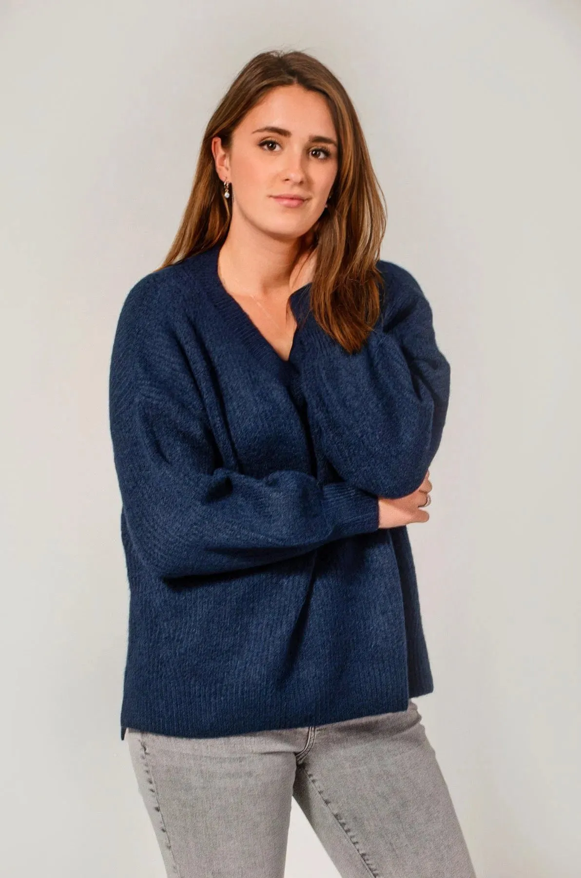 V Neck Jumper Daily Warmth WrinkleResistant Knit