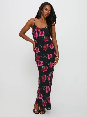 Airy Layer Emorie Bias Cut Maxi Dress Multi Floral