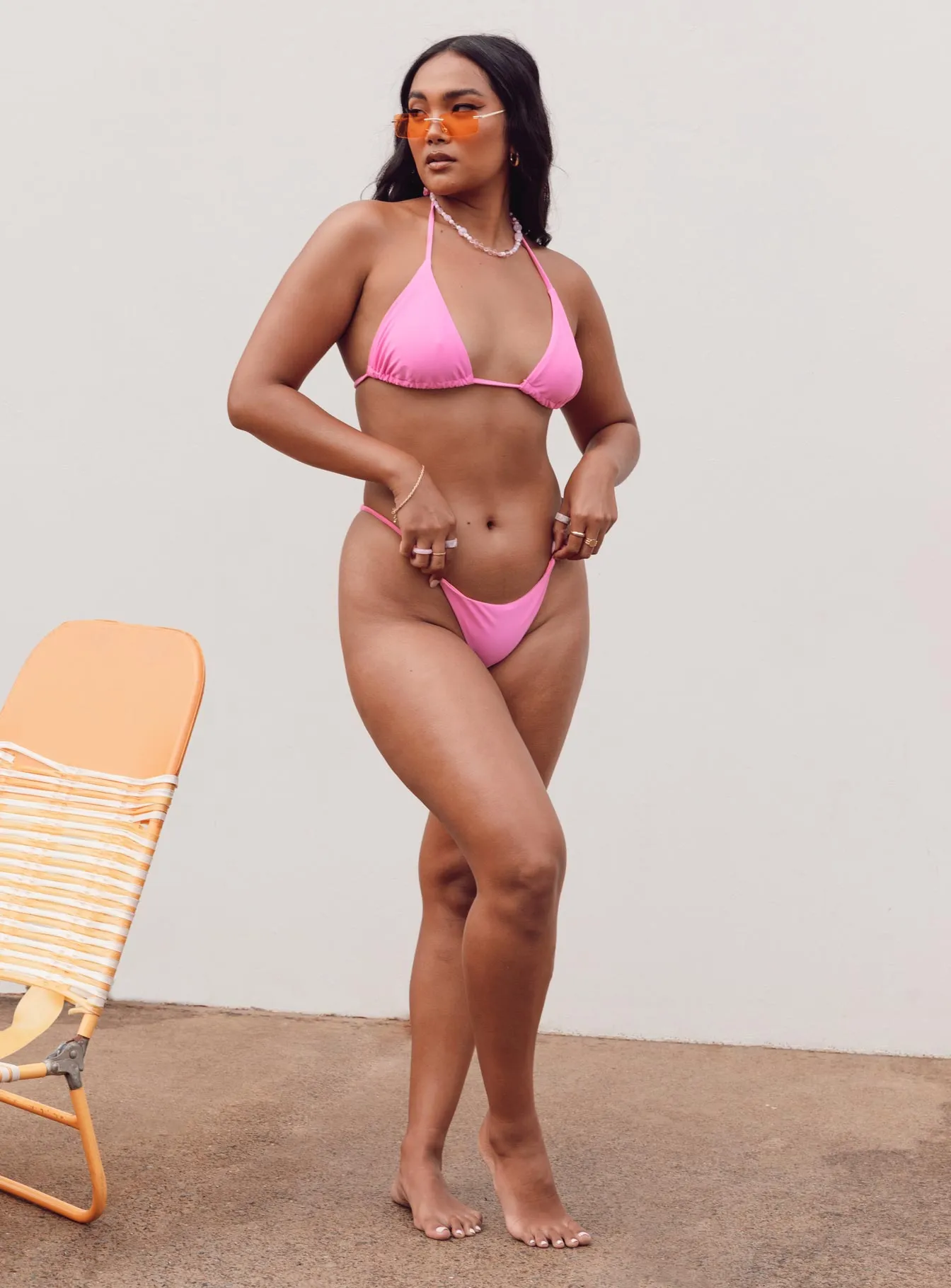 Sporty Style Chloe Bikini Bottoms Pink