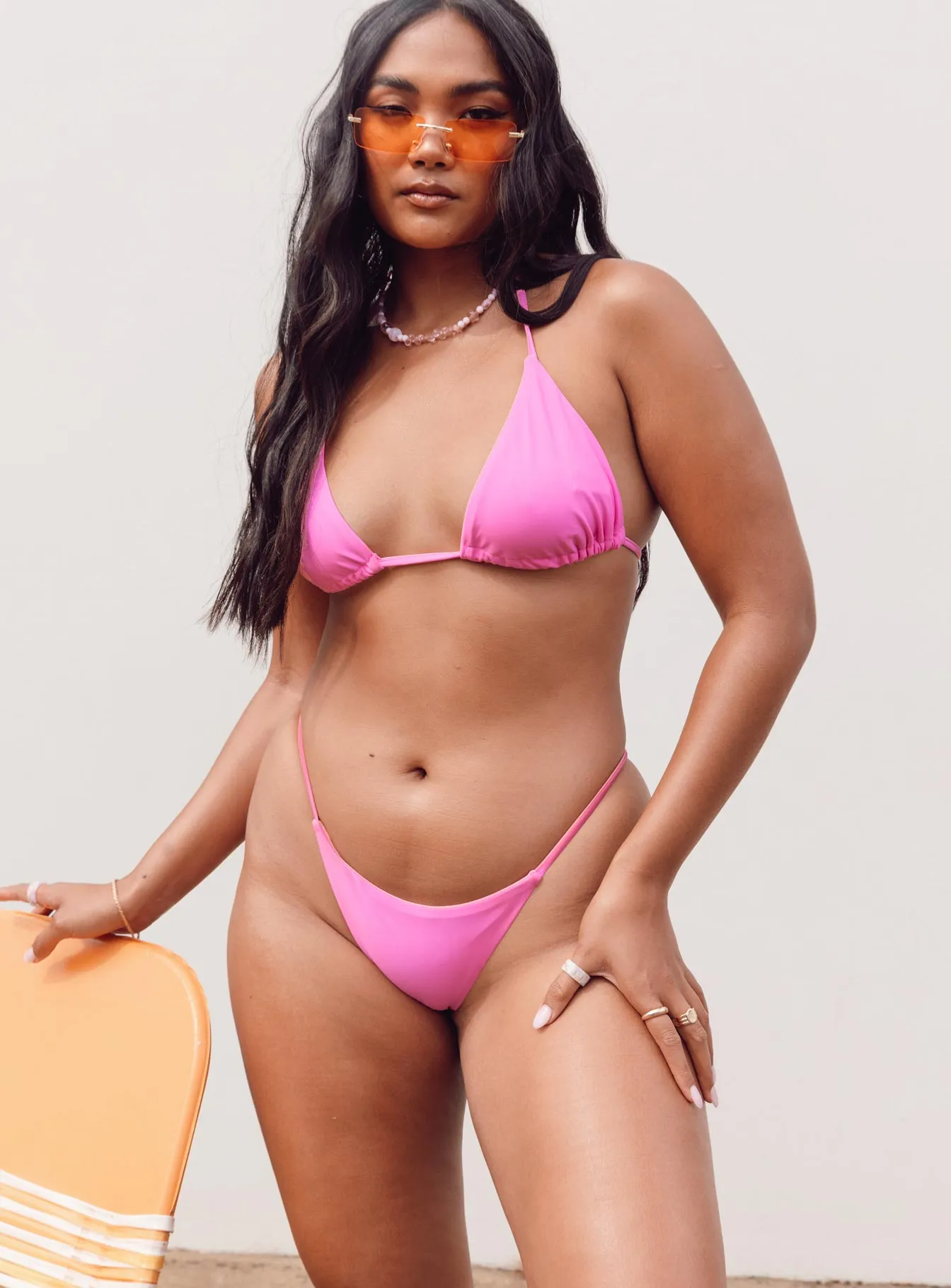 Chloe Bikini Bottoms Pink Smoothing Panels Anti Bacterial