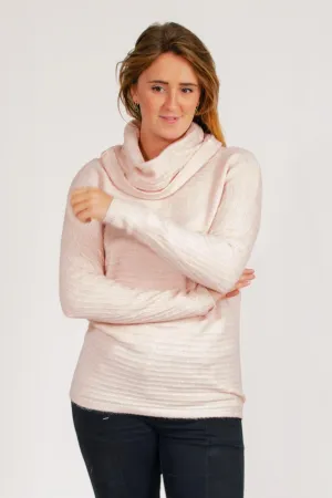 Texture Detail Ribbed Roll Neck Jumper