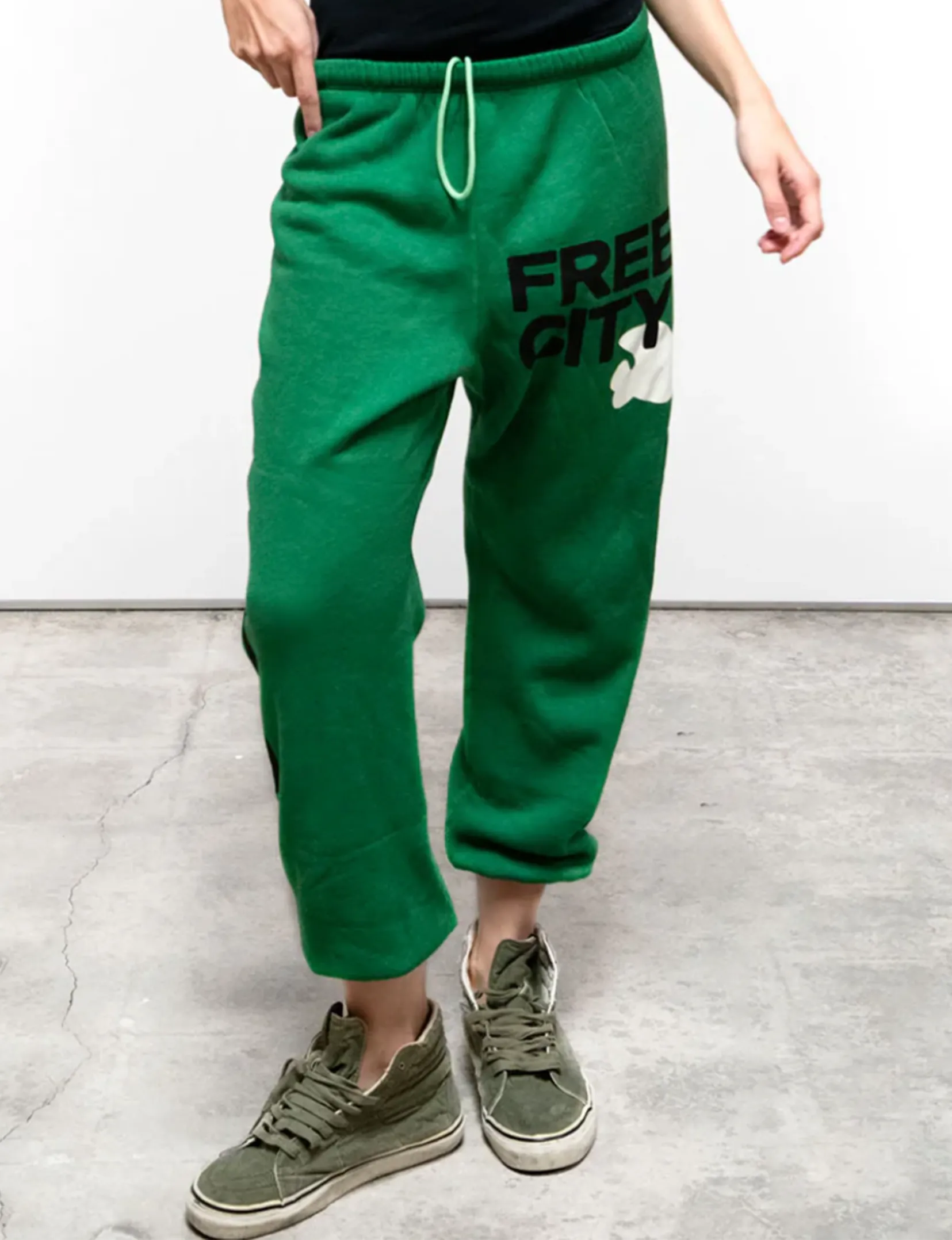 Tear Resistant Weave Athletic Flex Wear Circa 99' OG Letsgo Oldschool Sweats, School Green