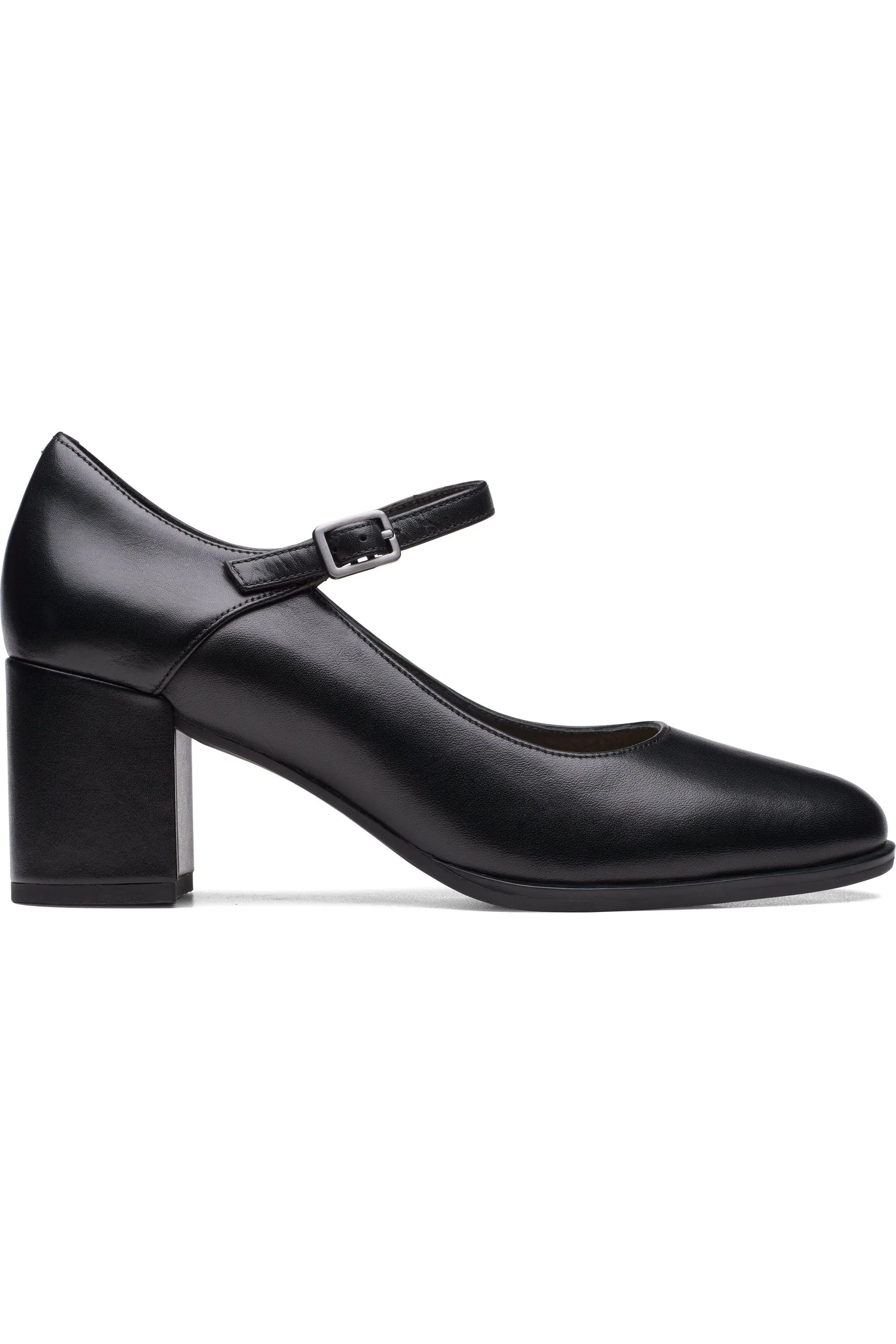 Strong Step Genuine Leather Upper Clarks Freva55 Strap in black leather