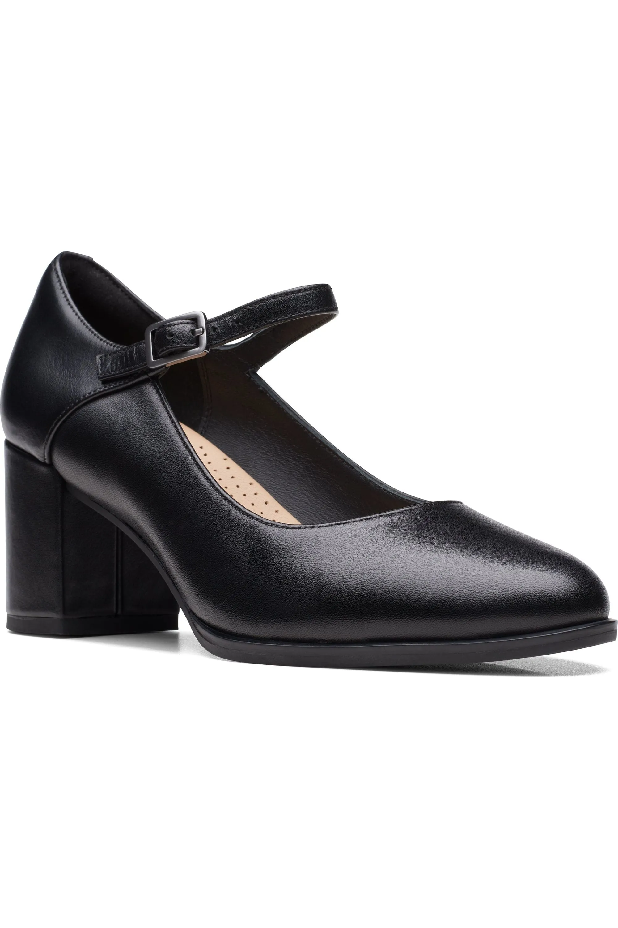 plantar fasciitis support All Weather Urban Walkers Clarks Freva55 Strap in black leather