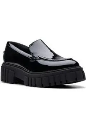 Leg Long Clarks Page Loafer black patent