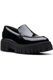 Clarks Page Loafer black patent Wide toe box Dynamic Arch Cushion