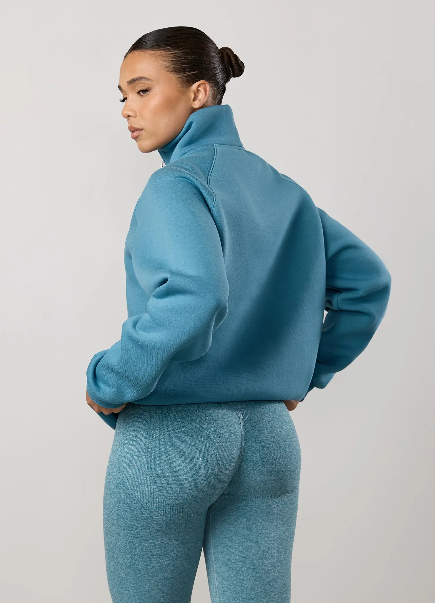 Daily Minimal Workout Gear Gym King 365 Raglan Sleeve Funnel - Sea Mist