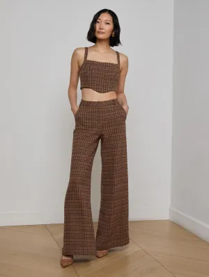Pilar Houndstooth Wide-Leg Pant AntiStaticFinish ExpandableSidePanels