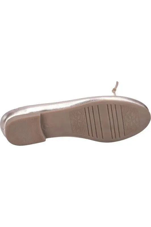 Hush Puppies Naomi Ballet in rose gold zipper Easy Wear