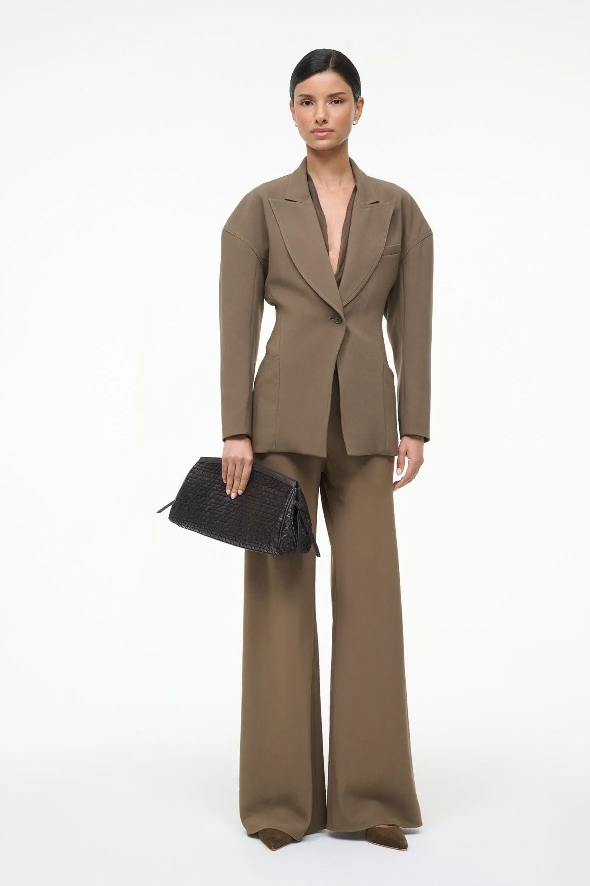 Smooth Zipper Track COLE BLAZER | TRUFFLE