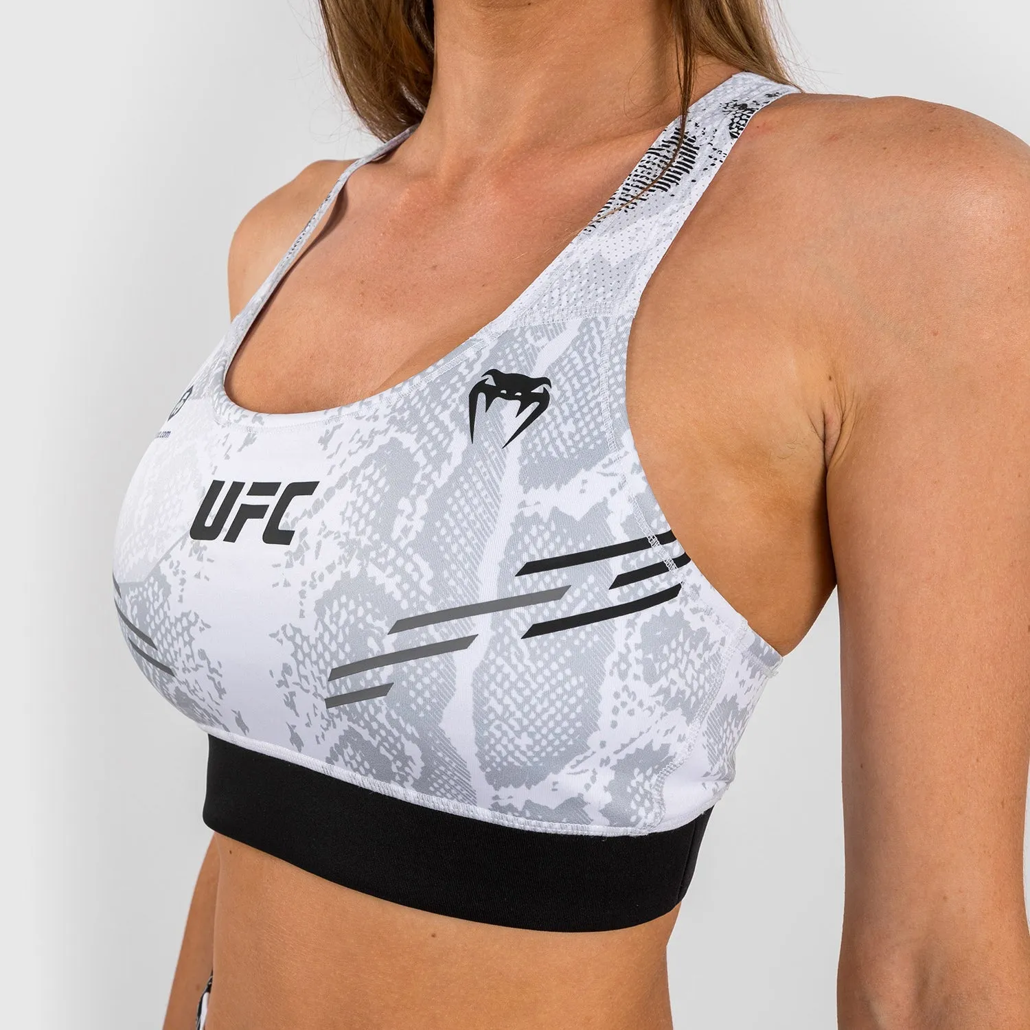 UFC Adrenaline by Venum Authentic Fight Night  Women??s Sports Bra - White Purple workout gear