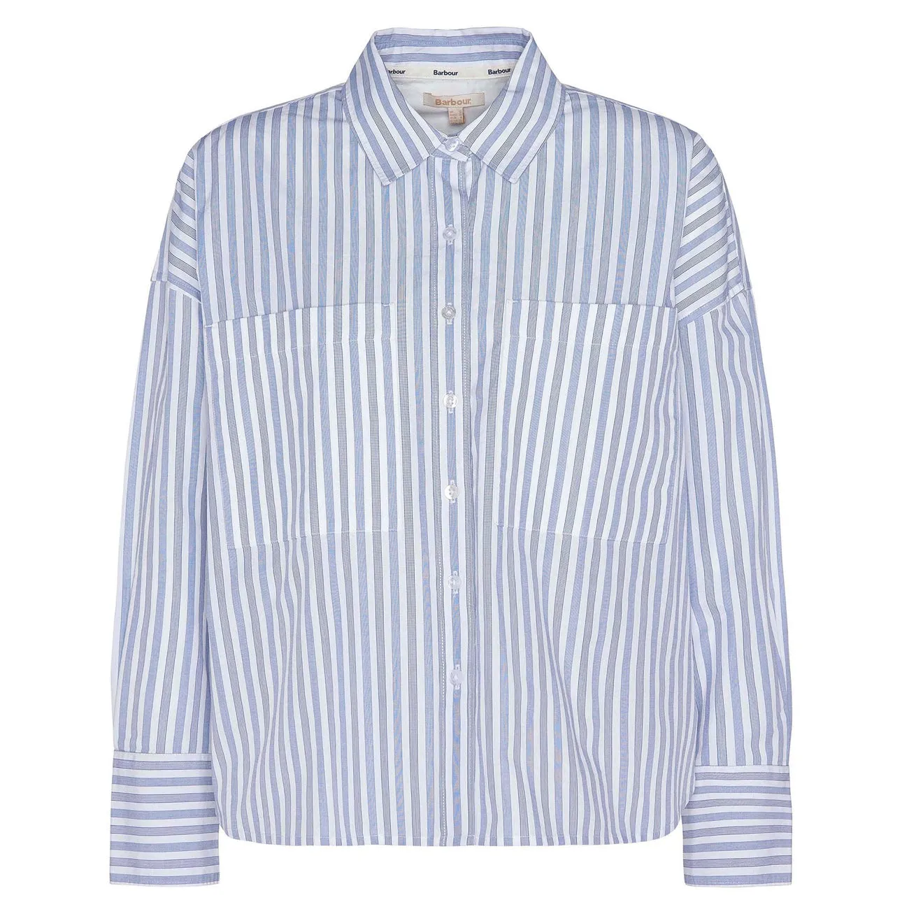 Barbour Womens Violetta Shirt Chambray Stripe MoistureWicking AdaptiveFit