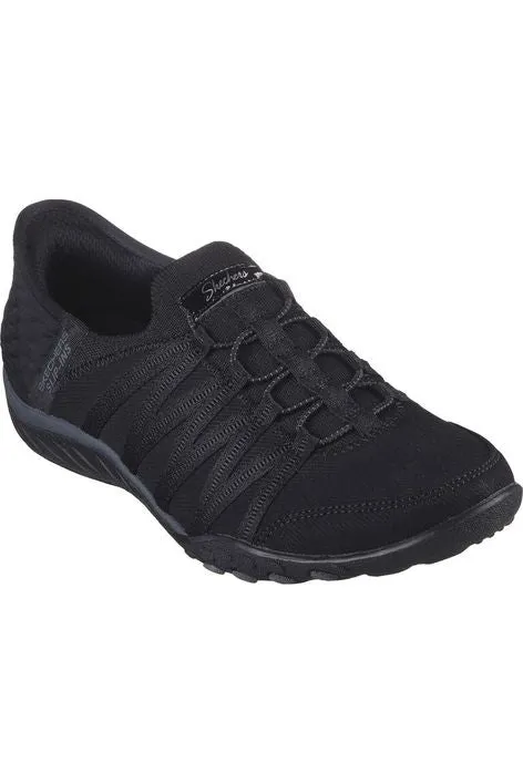 Clear Glow Rain Guard Skechers Slip Ins Breathe Easy 100593 in Black