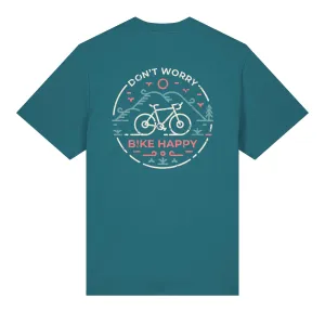 Structured silhouette yoga clothing Don't Worry Bike Happy Relaxed Fit