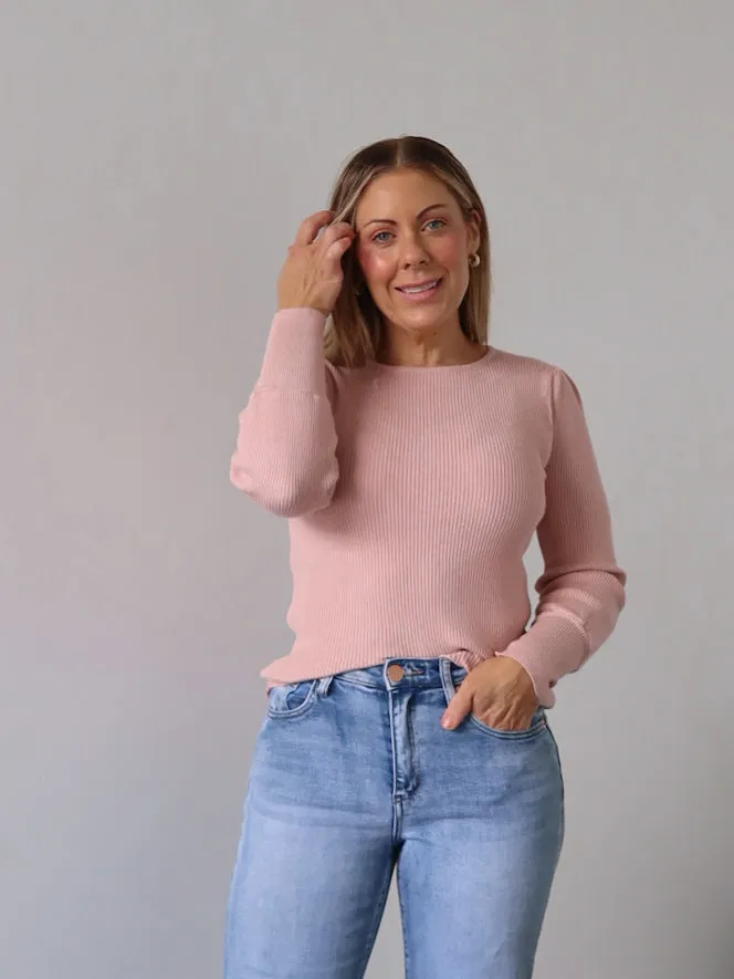 Lee Knit Top - Blush Pink Breathable Wearable