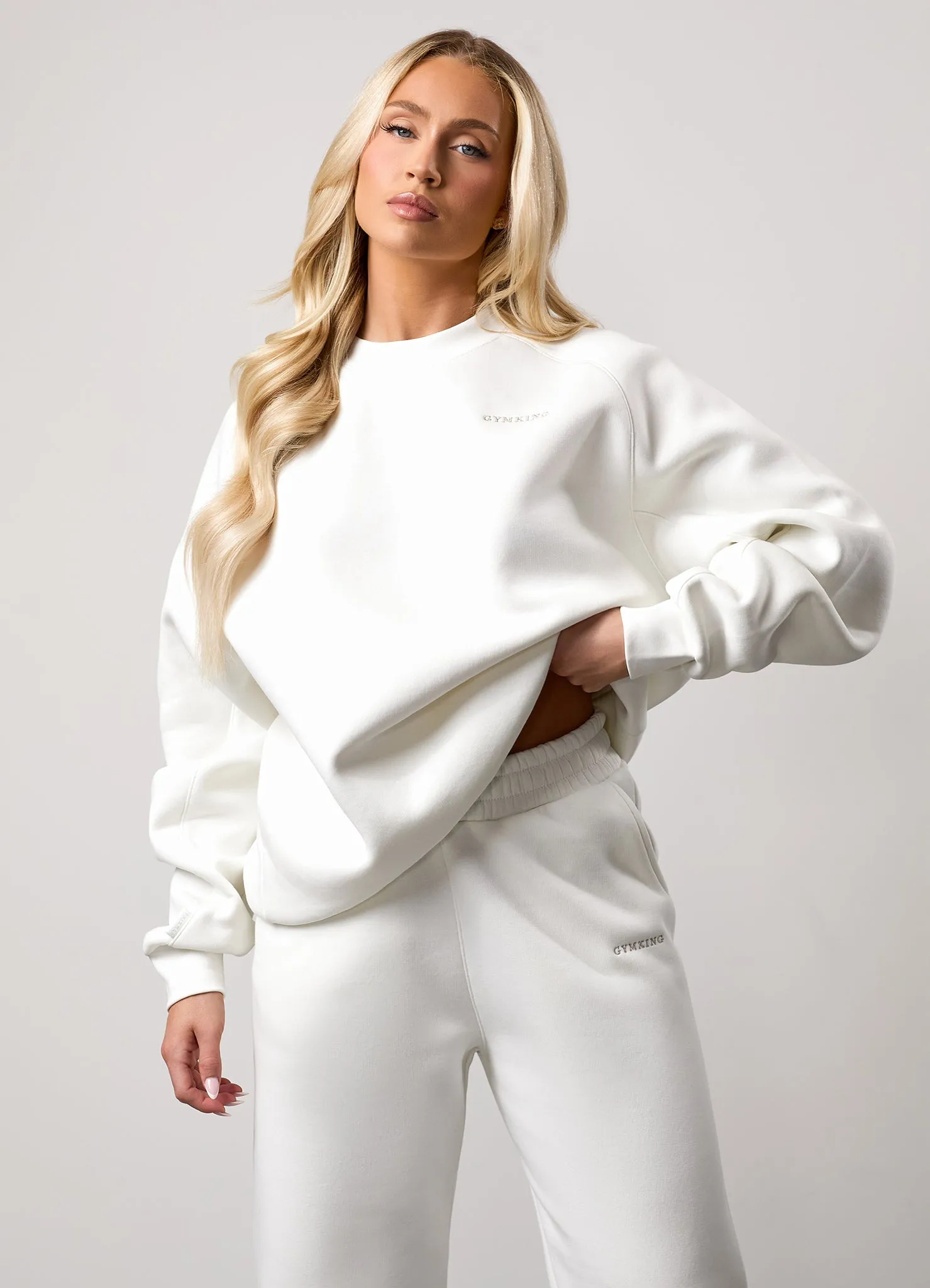 Gym King 365 Raglan Sleeve Crew - Cream Seasonal Collection family wear