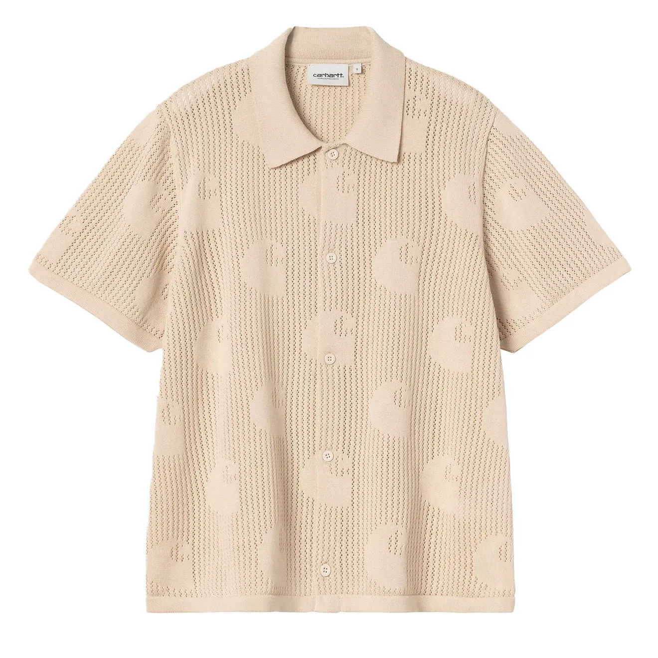 Carhartt WIP We S/S Temple Knit Shirt Fleur De Sel Open Heart