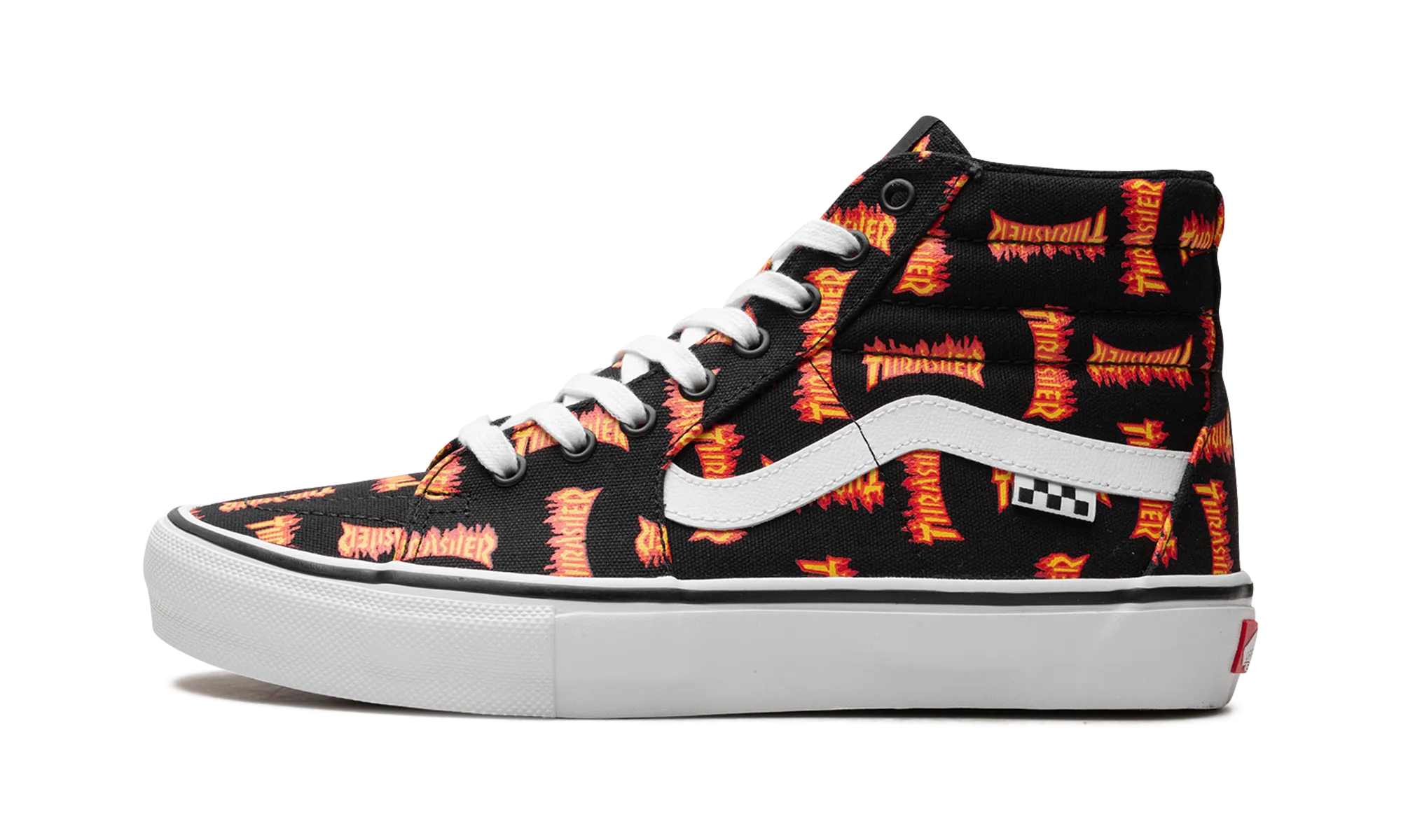 Stylish Form Canyon Hike Sk8-Hi "Allover Thrasher Logo"