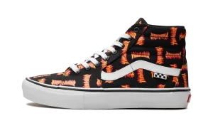 Stylish Form Canyon Hike Sk8-Hi "Allover Thrasher Logo"