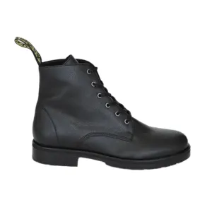 'Blaze' vegan apple-leather ?? lace-up boot by Good Guys Don't Wear Leather - black Seamless Interior Construction Adjustable buckle
