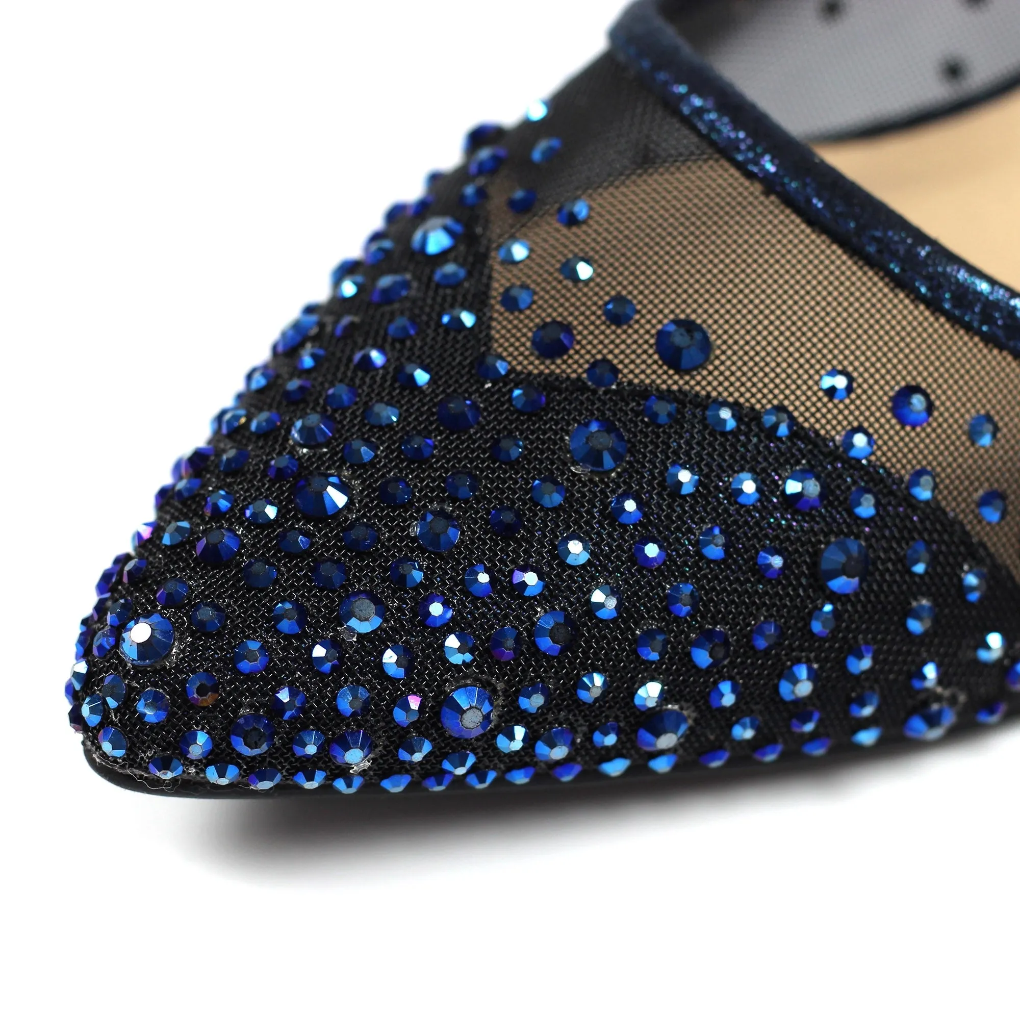 Lunar Womens Shoe Alisha Navy Blue Chunky Wedge Heels