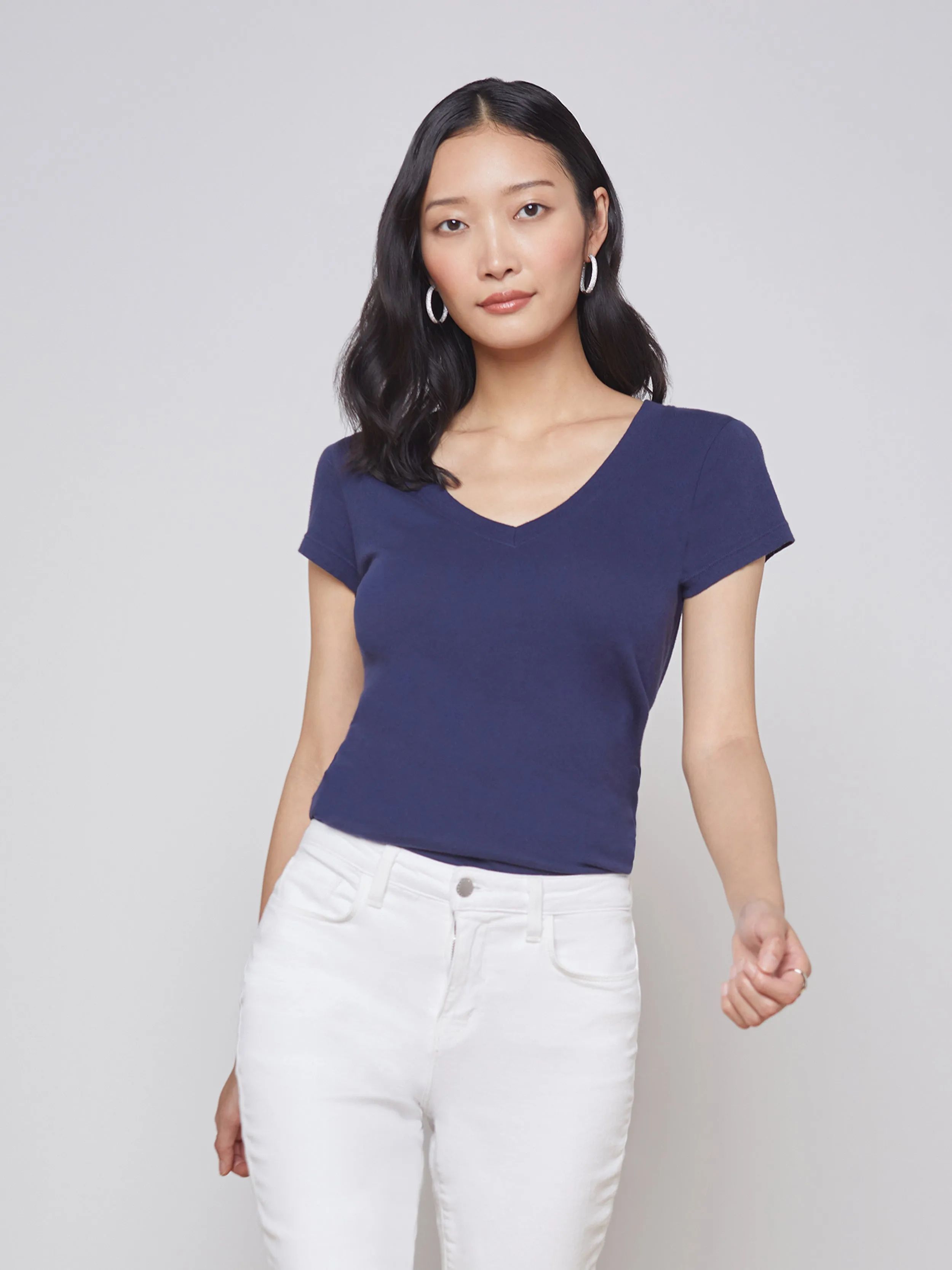Stylish Fit Sport Flex Fit Becca Cotton V-Neck Tee